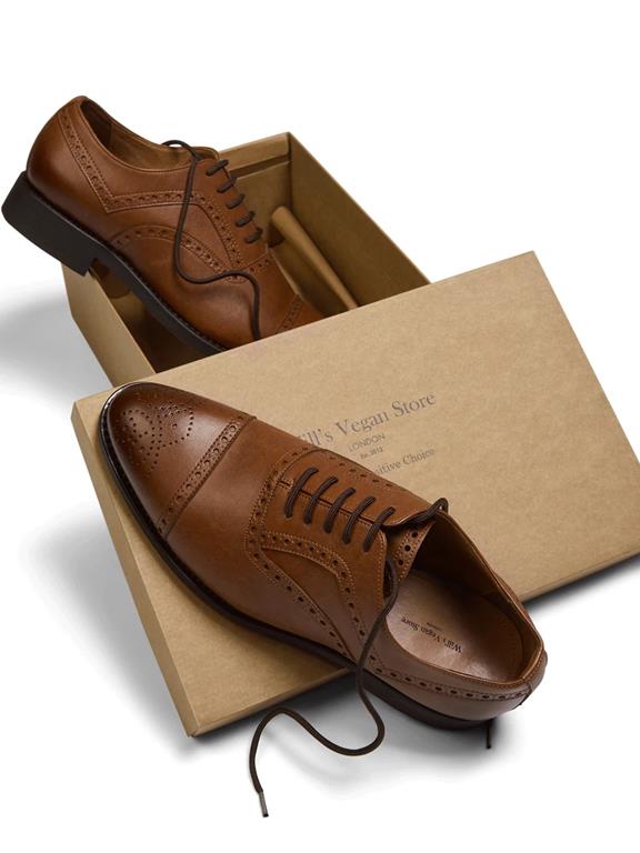 Will's Vegan Store Goodyear Welt Brogues Tan